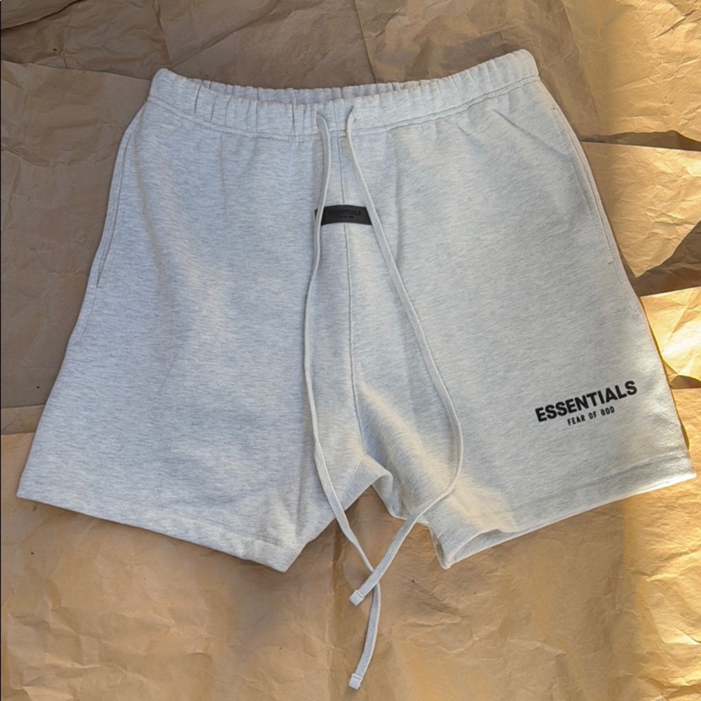 Fear of God Essentials Heather Grey Sweat Shorts